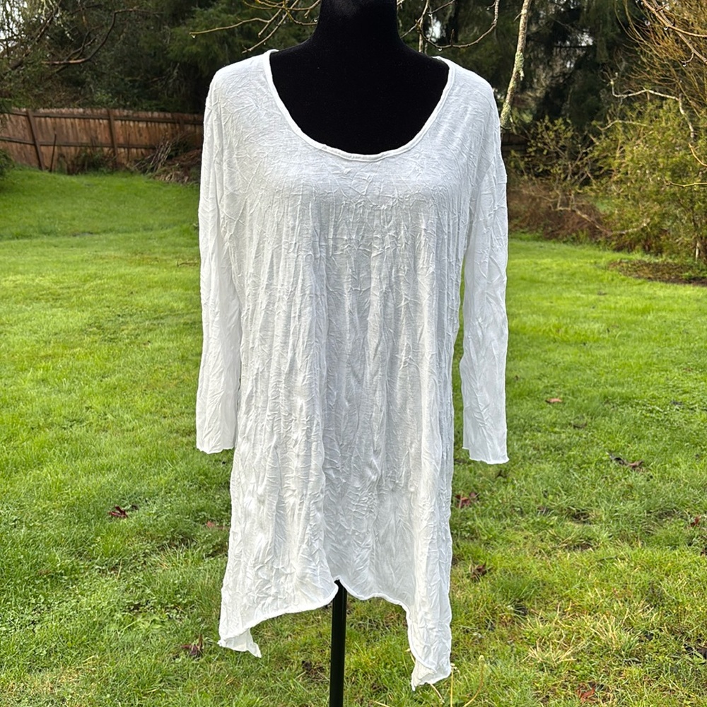 Pleats Collection Textured Tunic Top